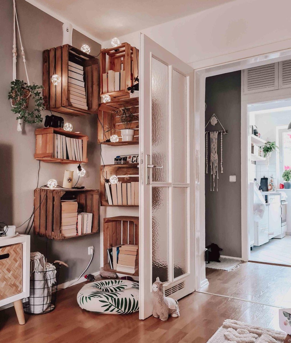 Upcycling Möbel als Regal Ecke