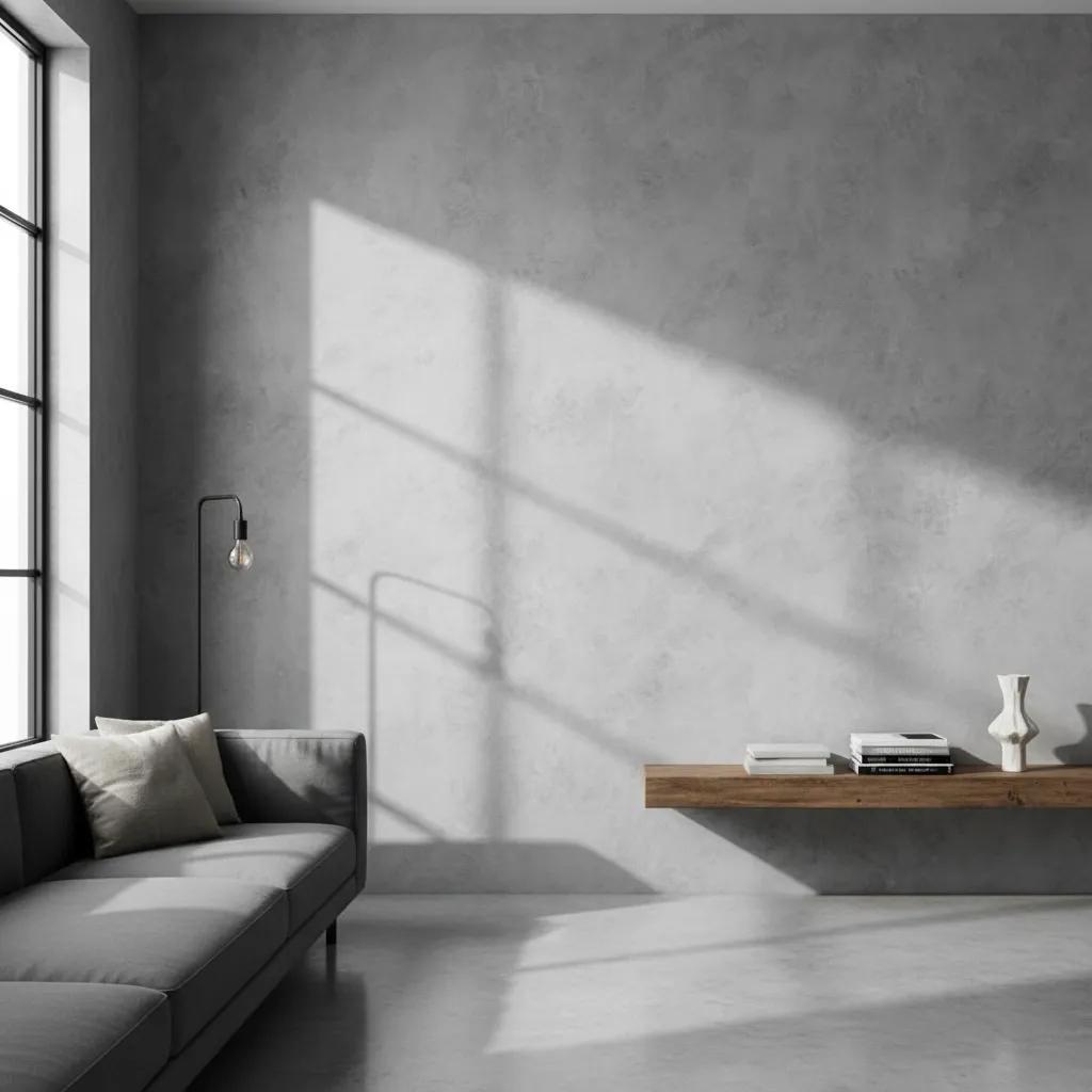 Betonoptik gestrichene Wand
