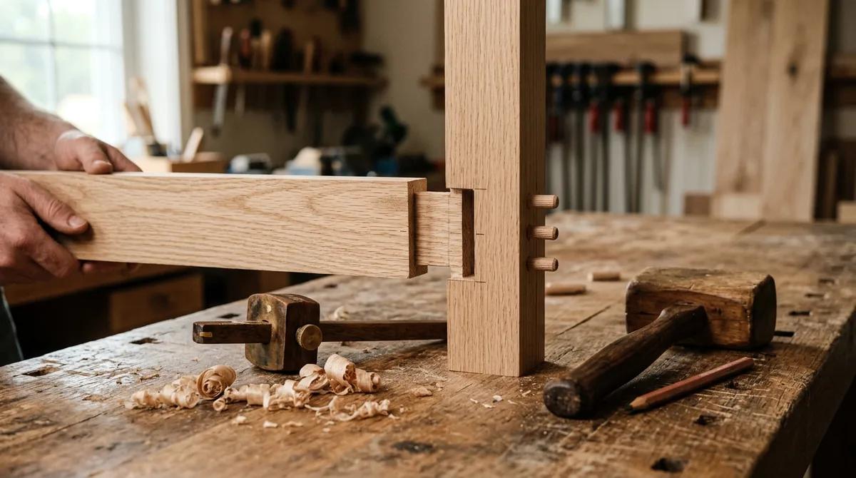 Zapfenverbindung aus Holz herstellen