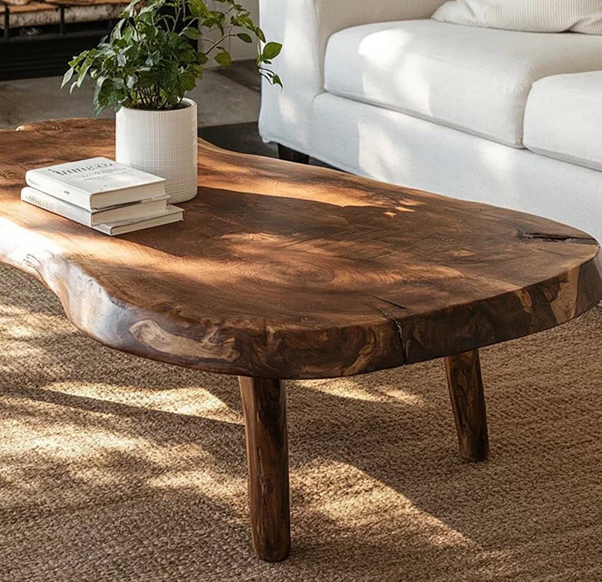 Massivholzplatten Couchtisch DIY