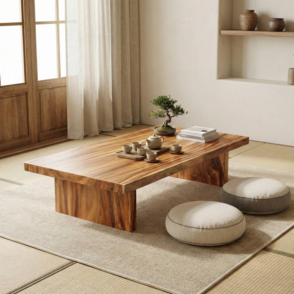 Japanischer Holzstil Couchtisch DIY