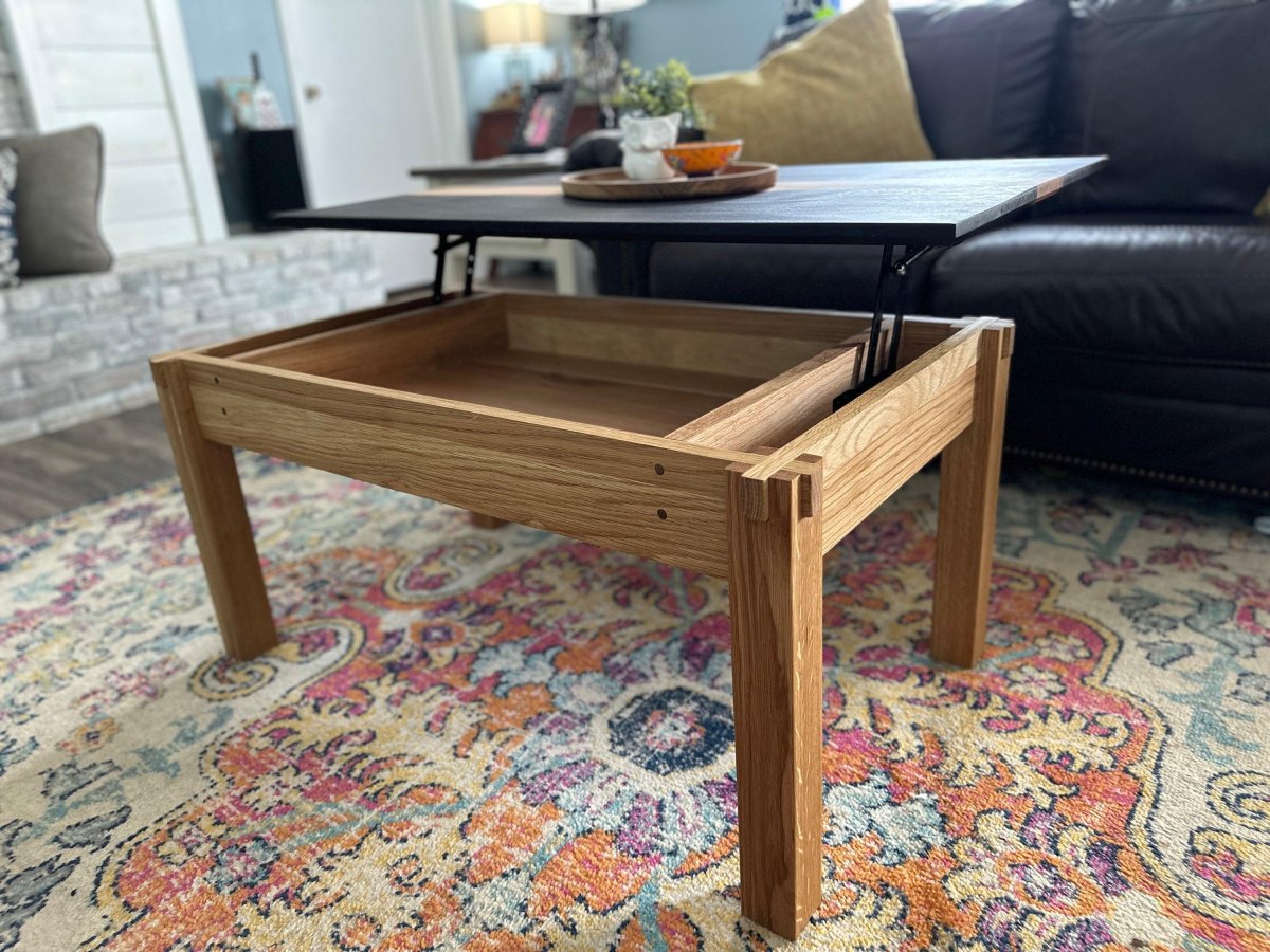 Holz Couchtisch verstecktes Fach