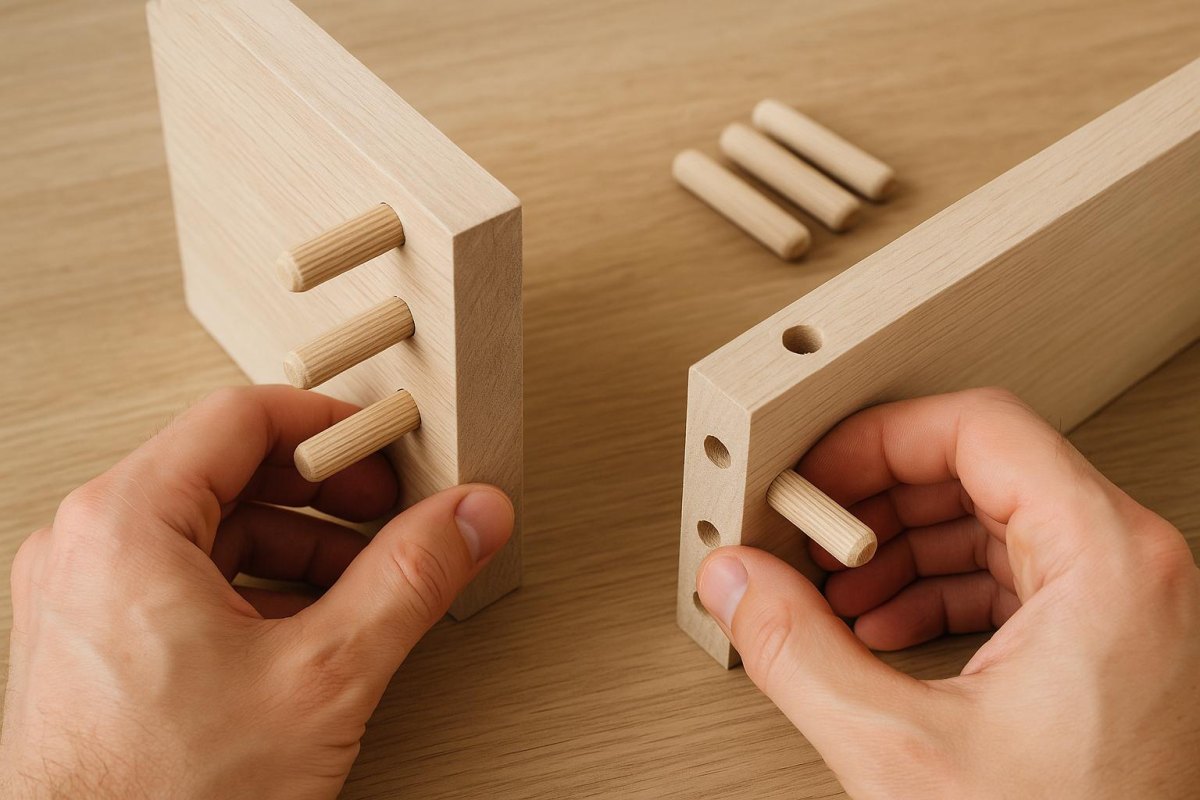 Holzdübel für Möbelverbindung