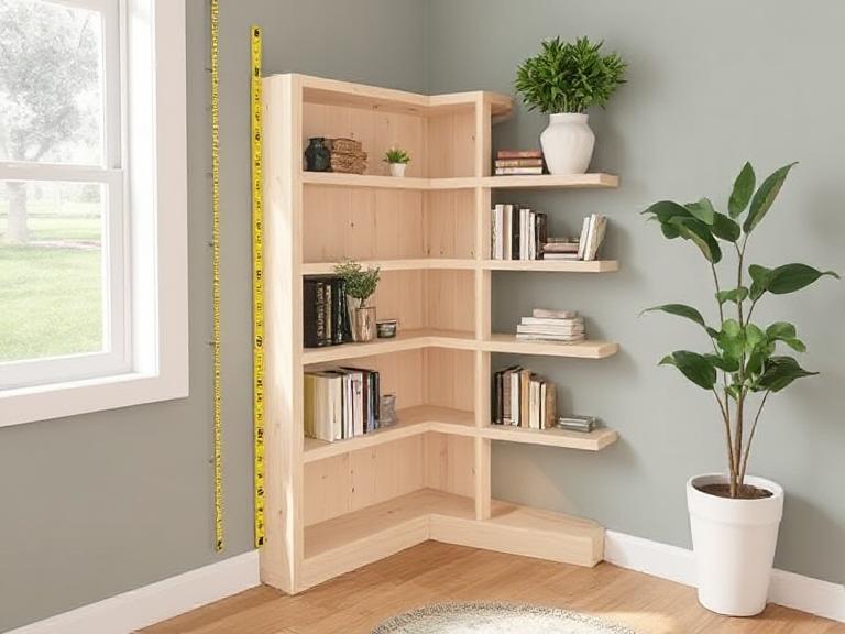 Eckregal mit Stauraum kleines Wohnzimmer