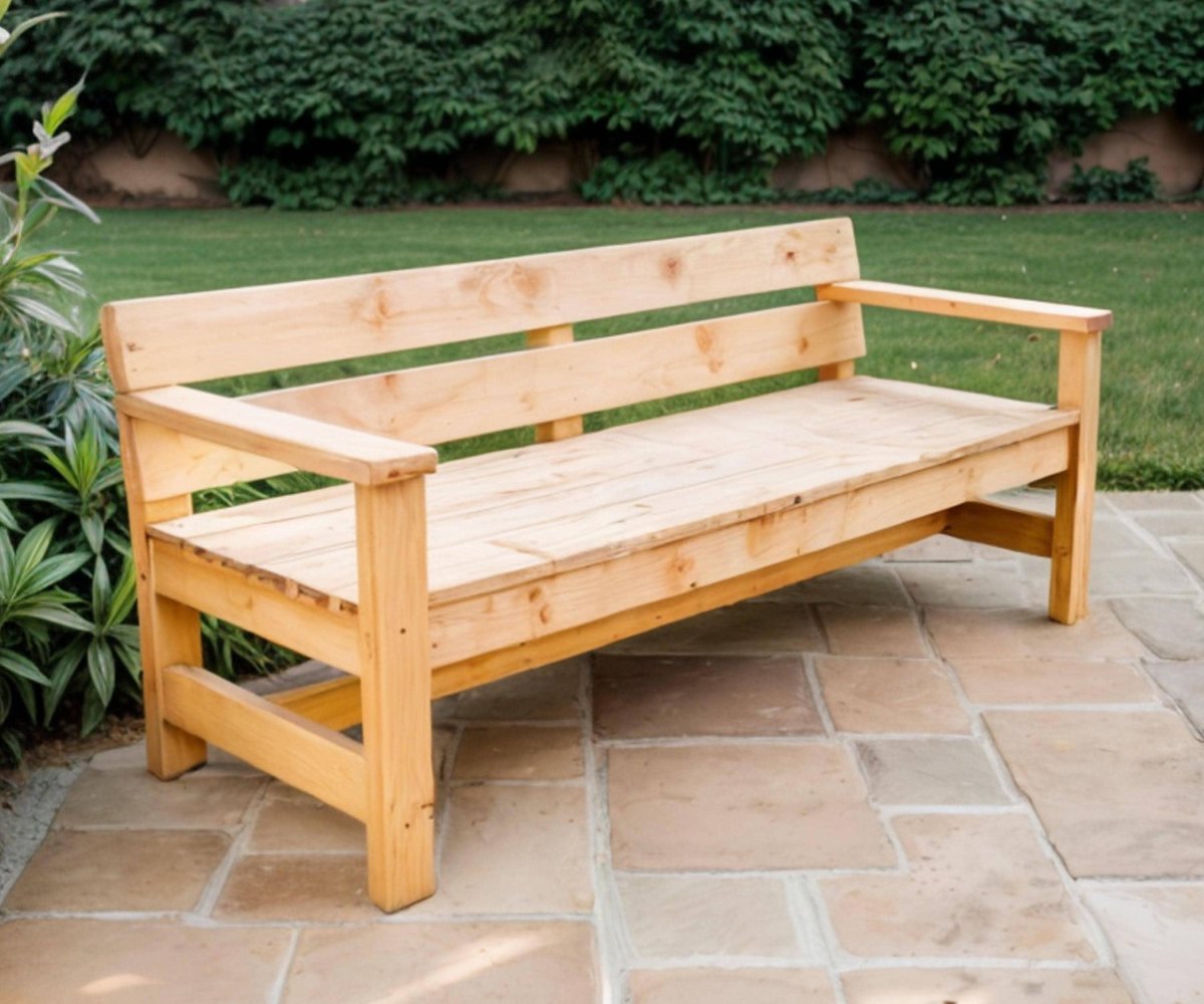 Holzbank für Terrasse bauen