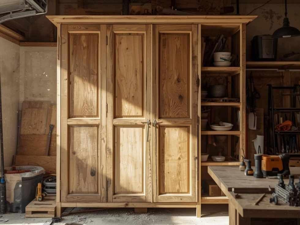 Selbstgebauter Holzschrank