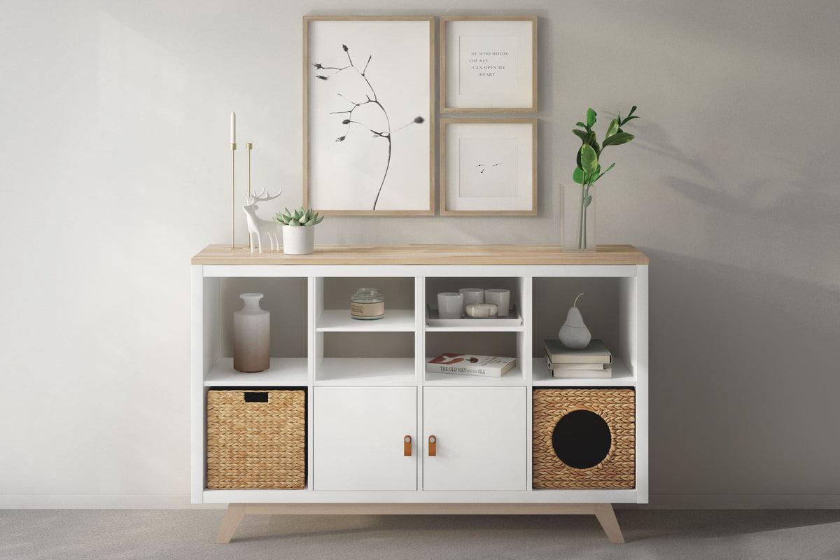 Kallax Sideboard mit Holzfüßen