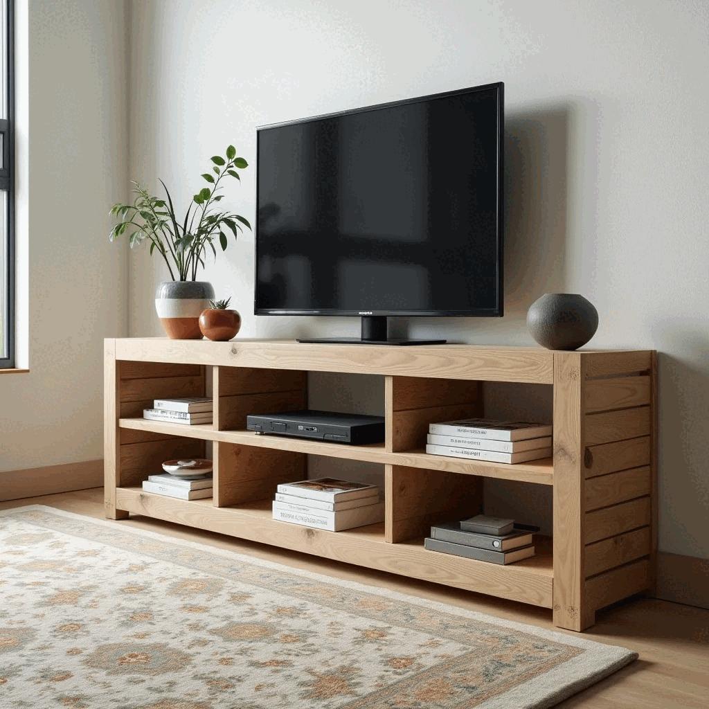 Fertiger Holz TV Stand Wohnzimmer