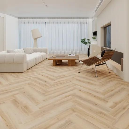Modernes Wohnzimmer mit Fischgrät Vinylboden