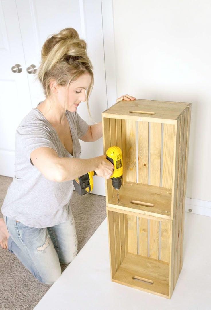 Holzboxen miteinander verbinden