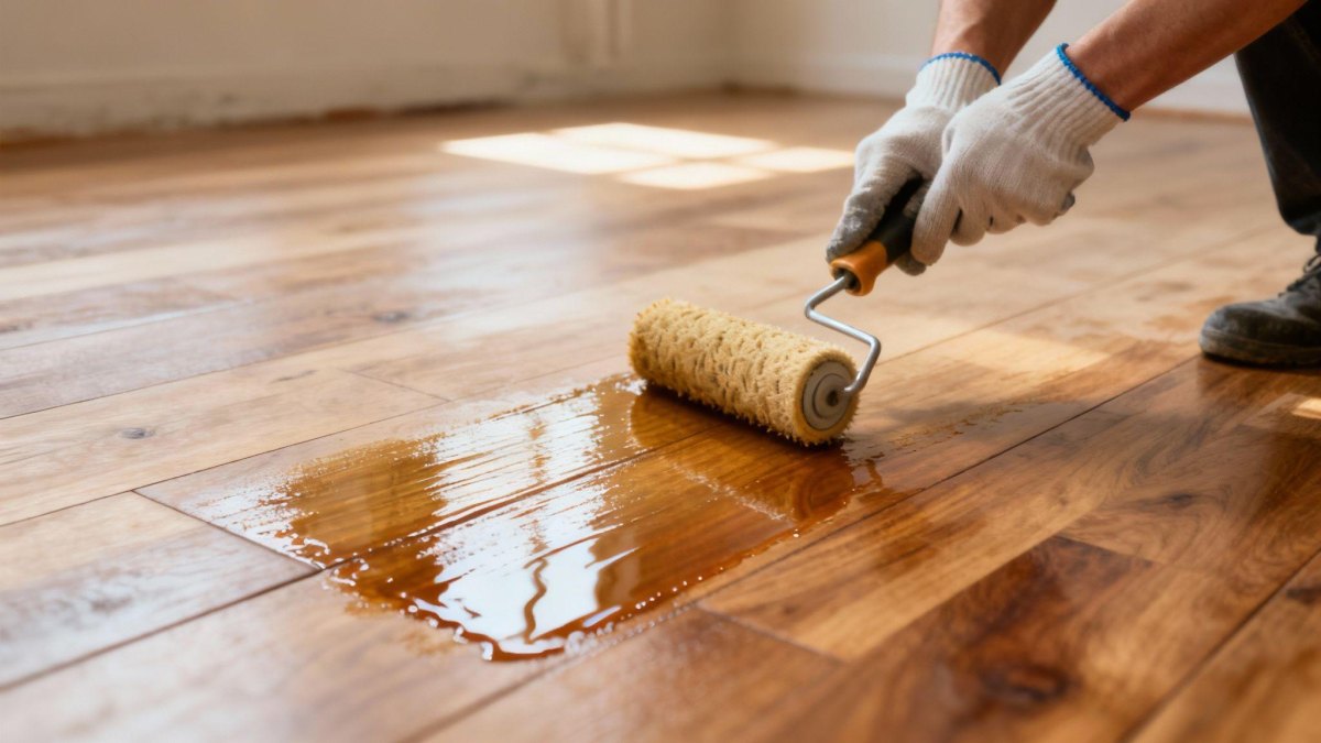 Holzdielen mit Öl behandeln