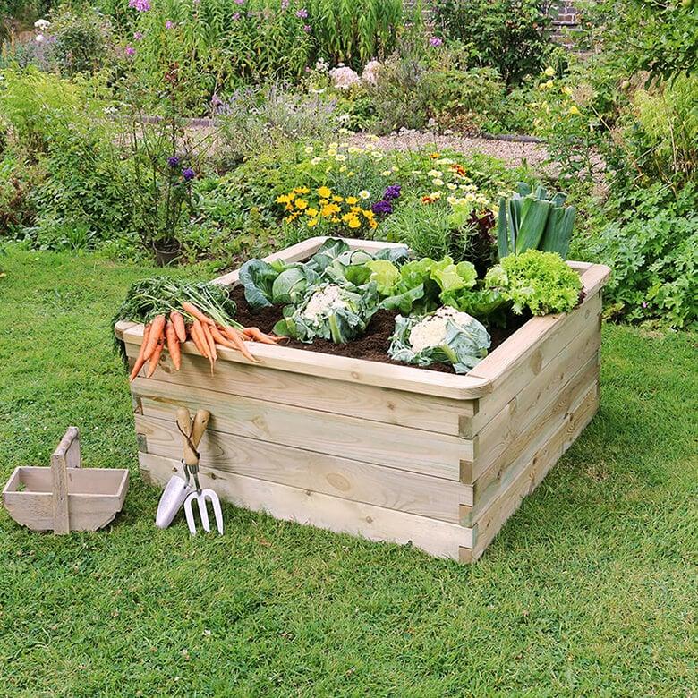 Hochbeet Ideen Garten für Gemüse Kräuter und Blumen