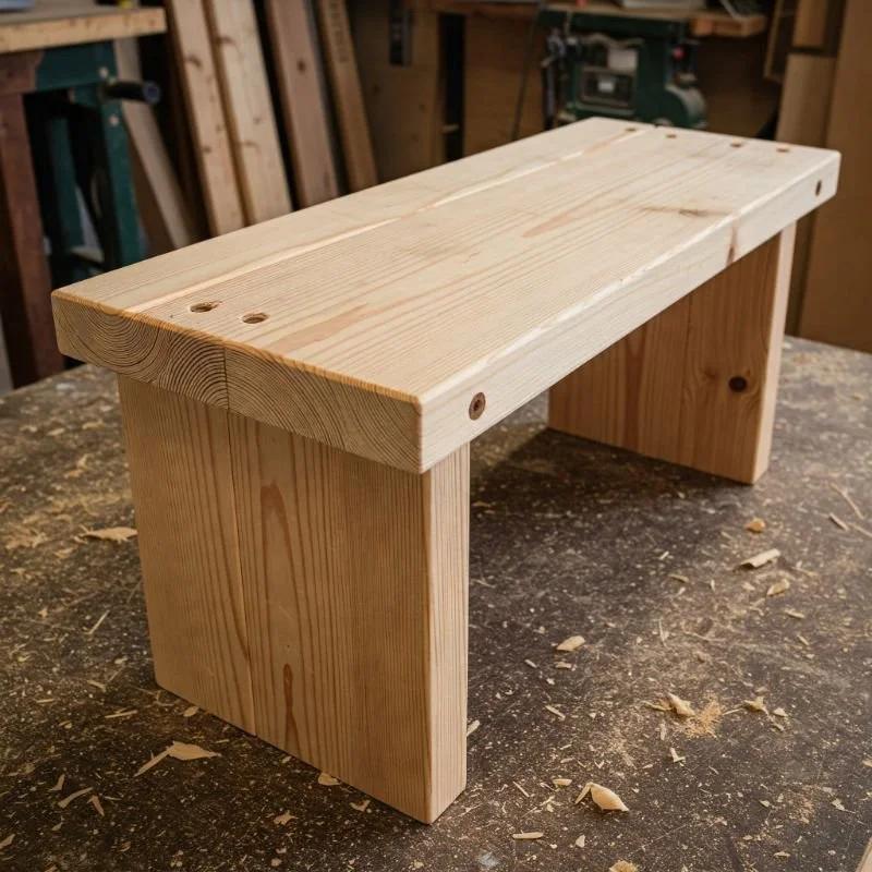 Kleine Holzbank aus Holz