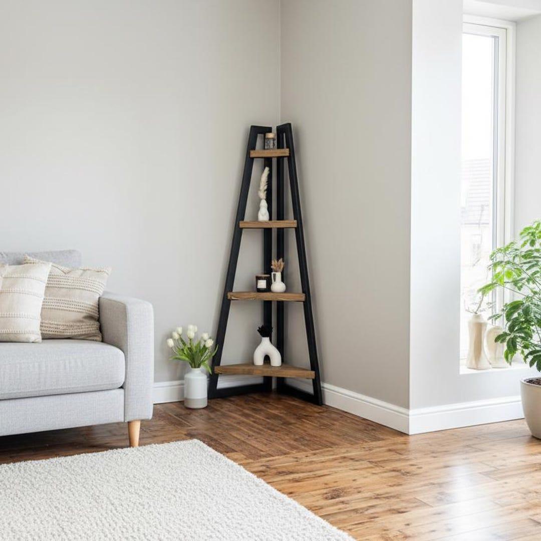 DIY Regal Ecke Wohnzimmer stilvoll selber bauen
