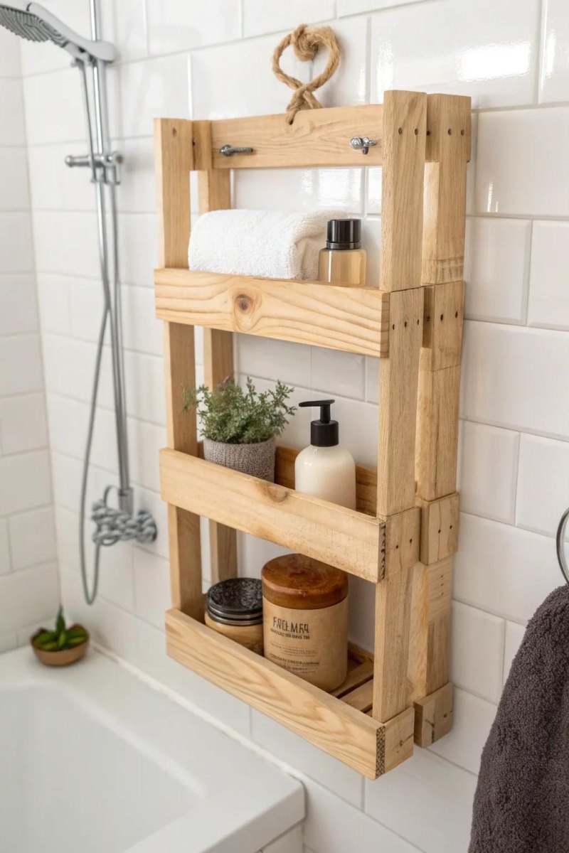 Kleines Paletten Regal Badezimmer