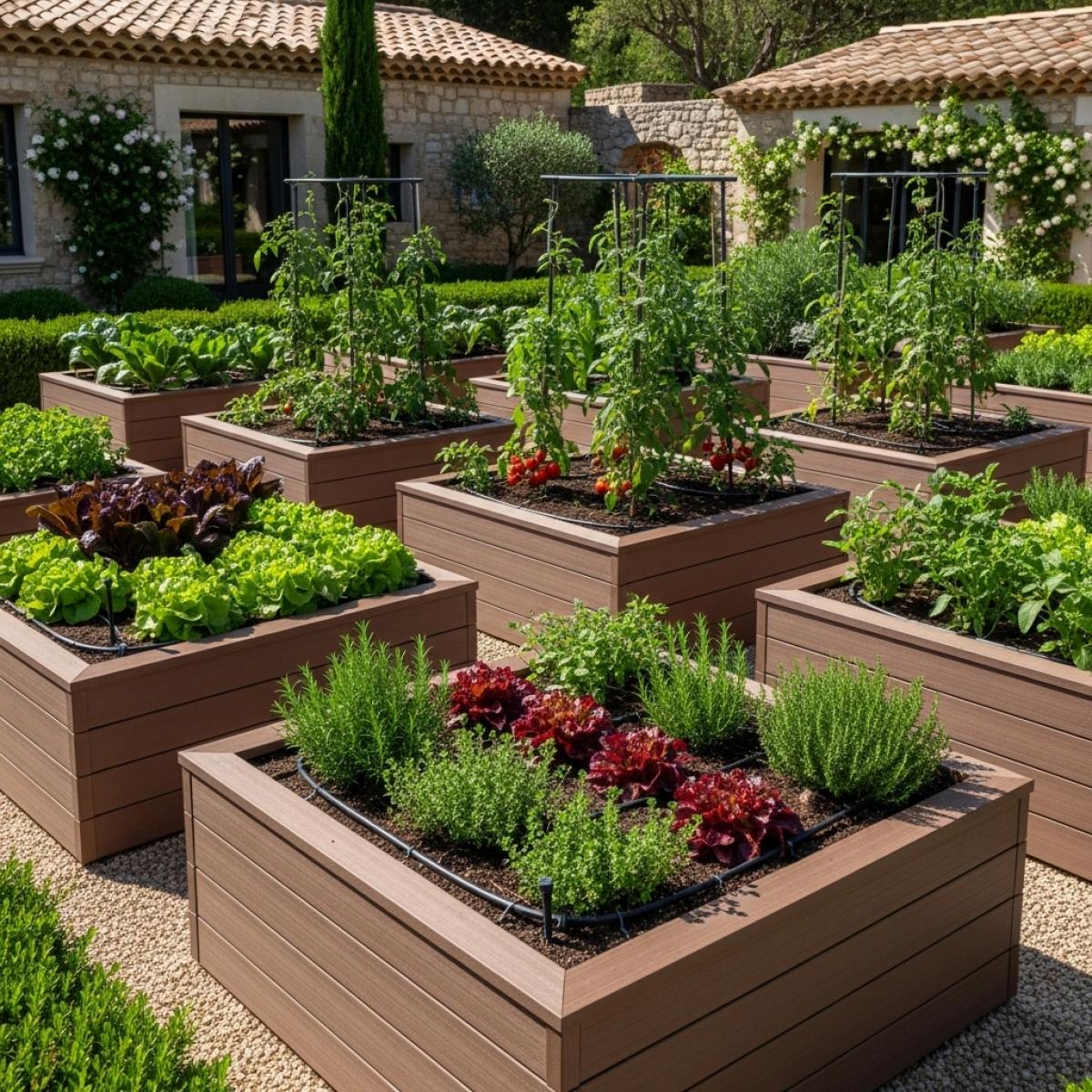Mediterranes Hochbeet Kräuter Gemüse