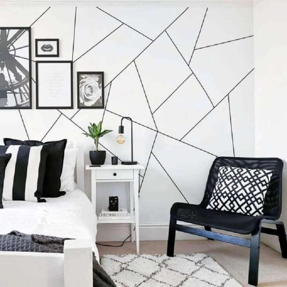 Schwarz weiße Musterwand