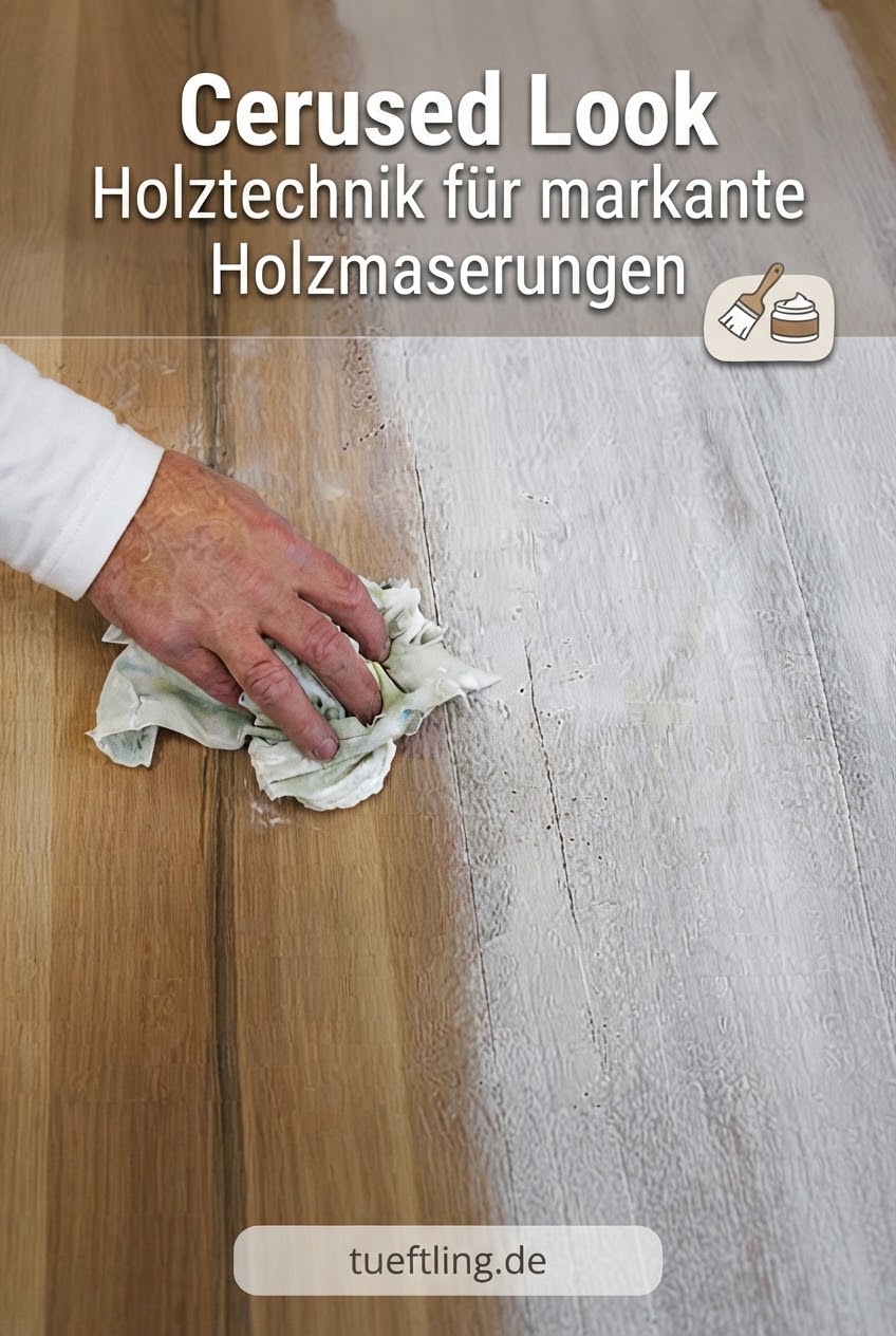 Cerused Look Holztechnik für markante Holzmaserungen