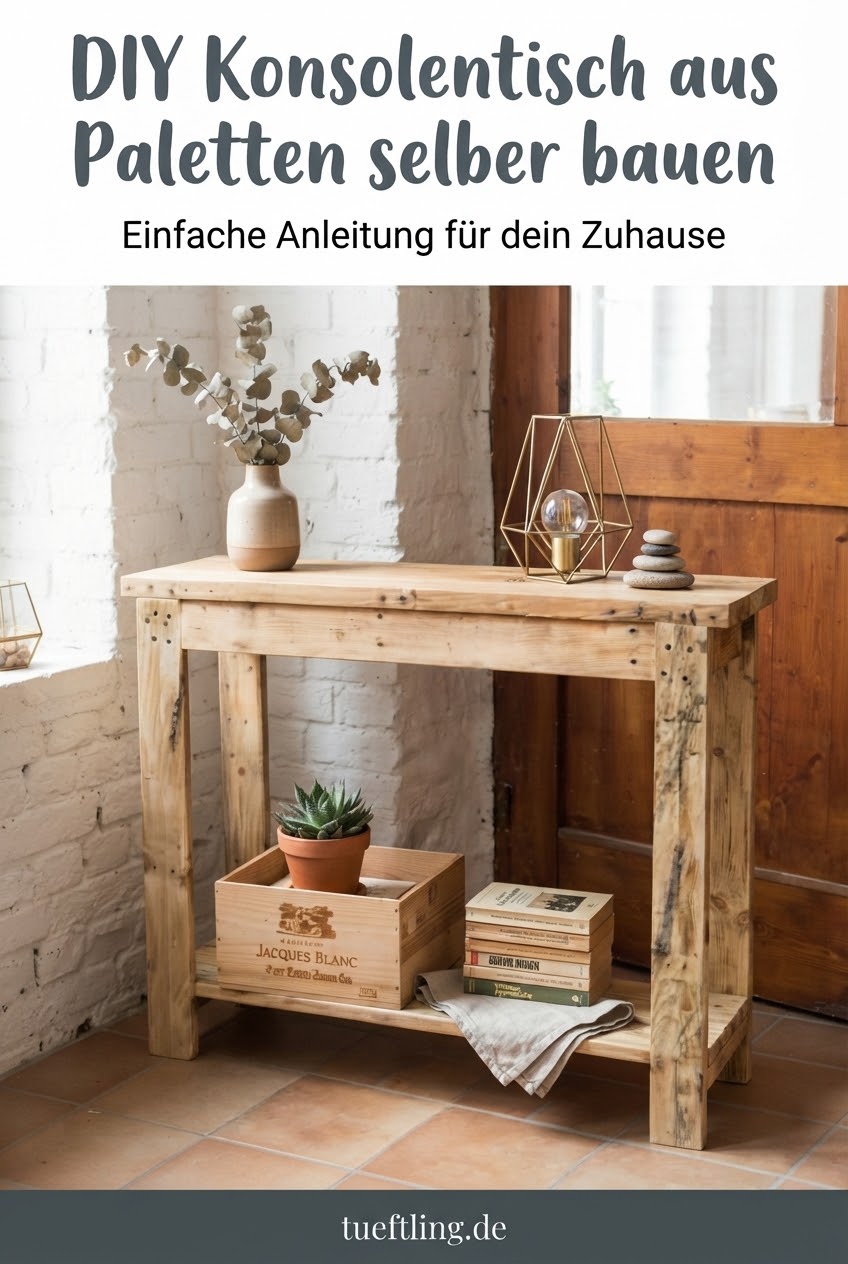 DIY Konsolentisch aus Paletten selber bauen