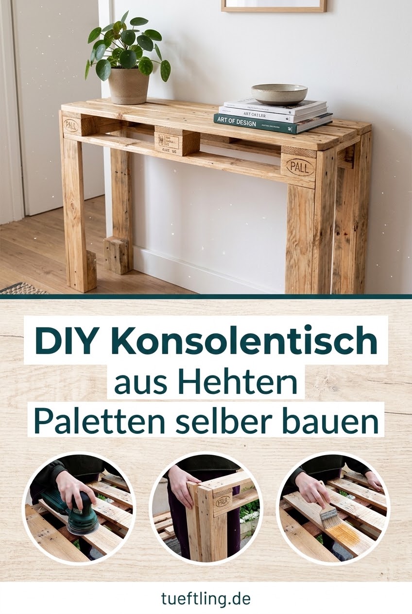 DIY Konsolentisch aus Paletten selber bauen