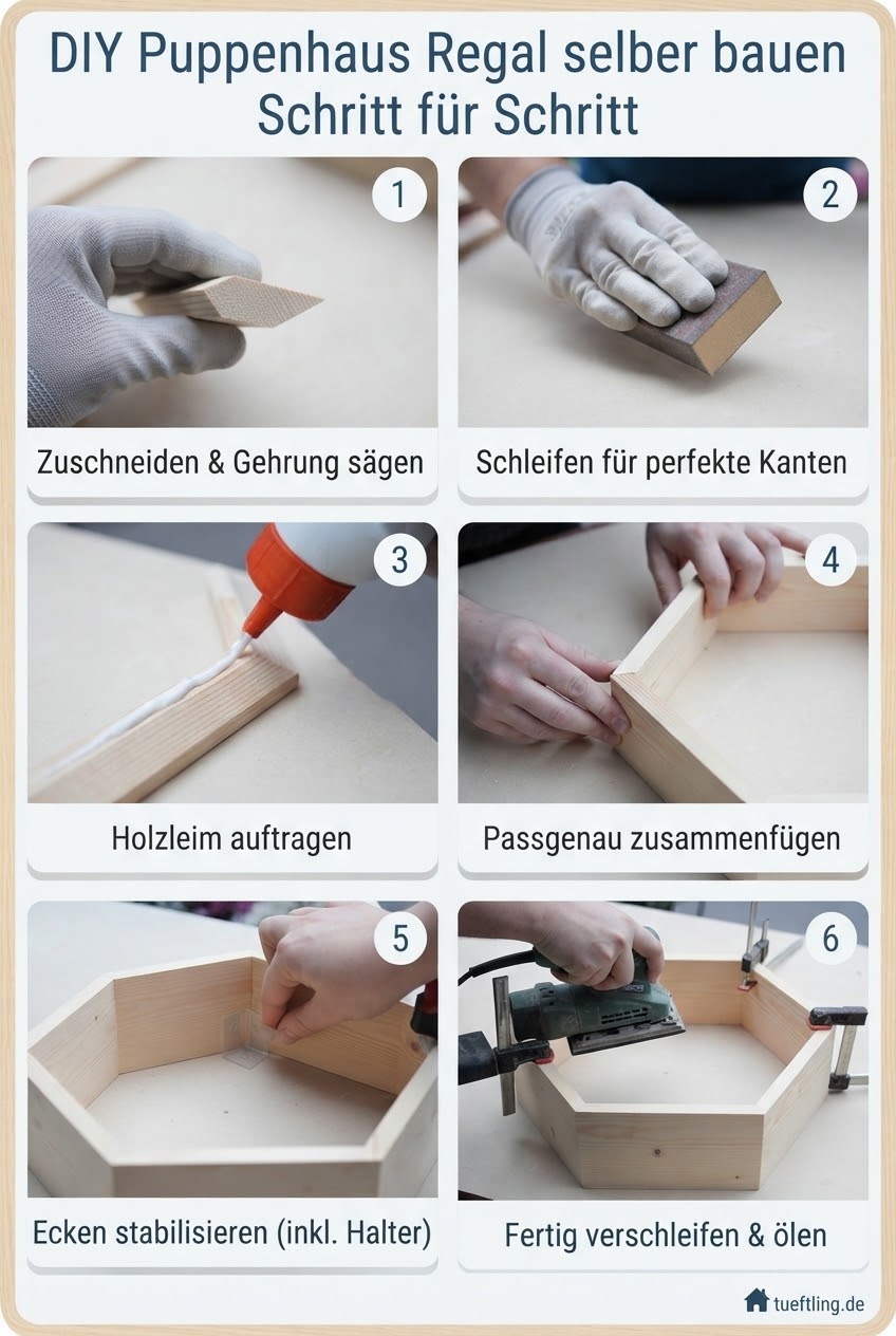 DIY Puppenhaus Regal selber bauen Schritt für Schritt