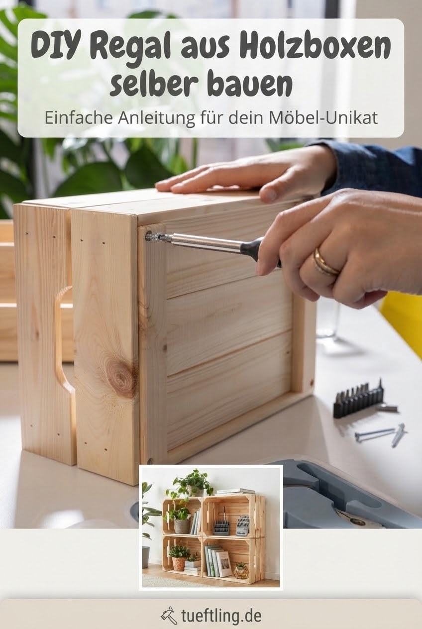 DIY Regal aus Holzboxen selber bauen