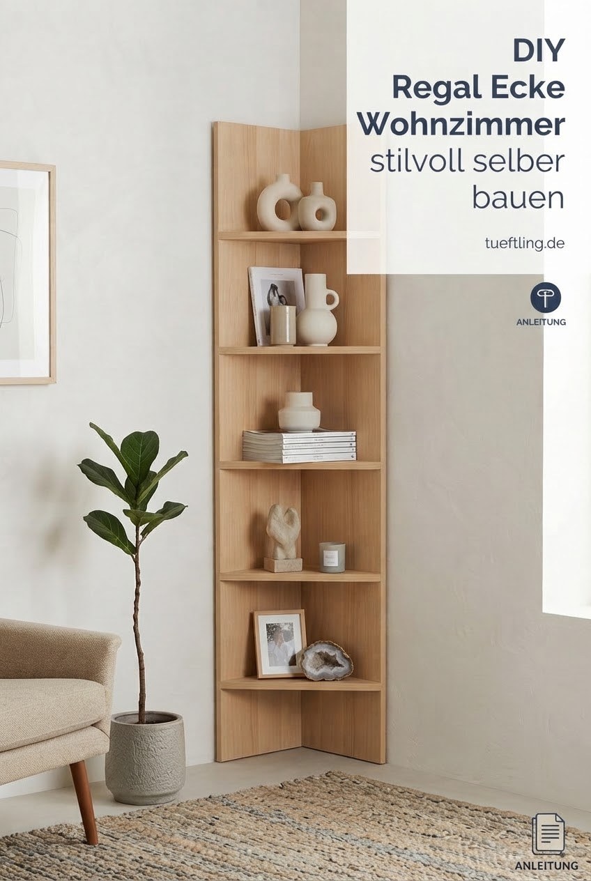 DIY Regal Ecke Wohnzimmer stilvoll selber bauen