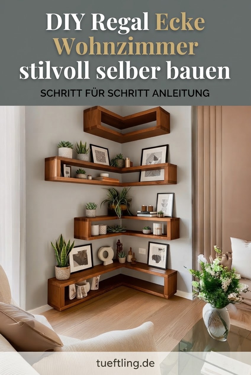 DIY Regal Ecke Wohnzimmer stilvoll selber bauen