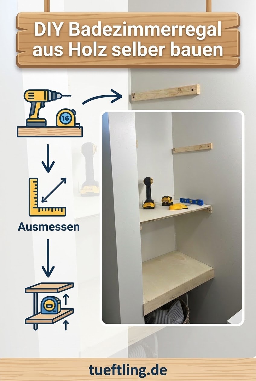 DIY Badezimmerregal aus Holz selber bauen