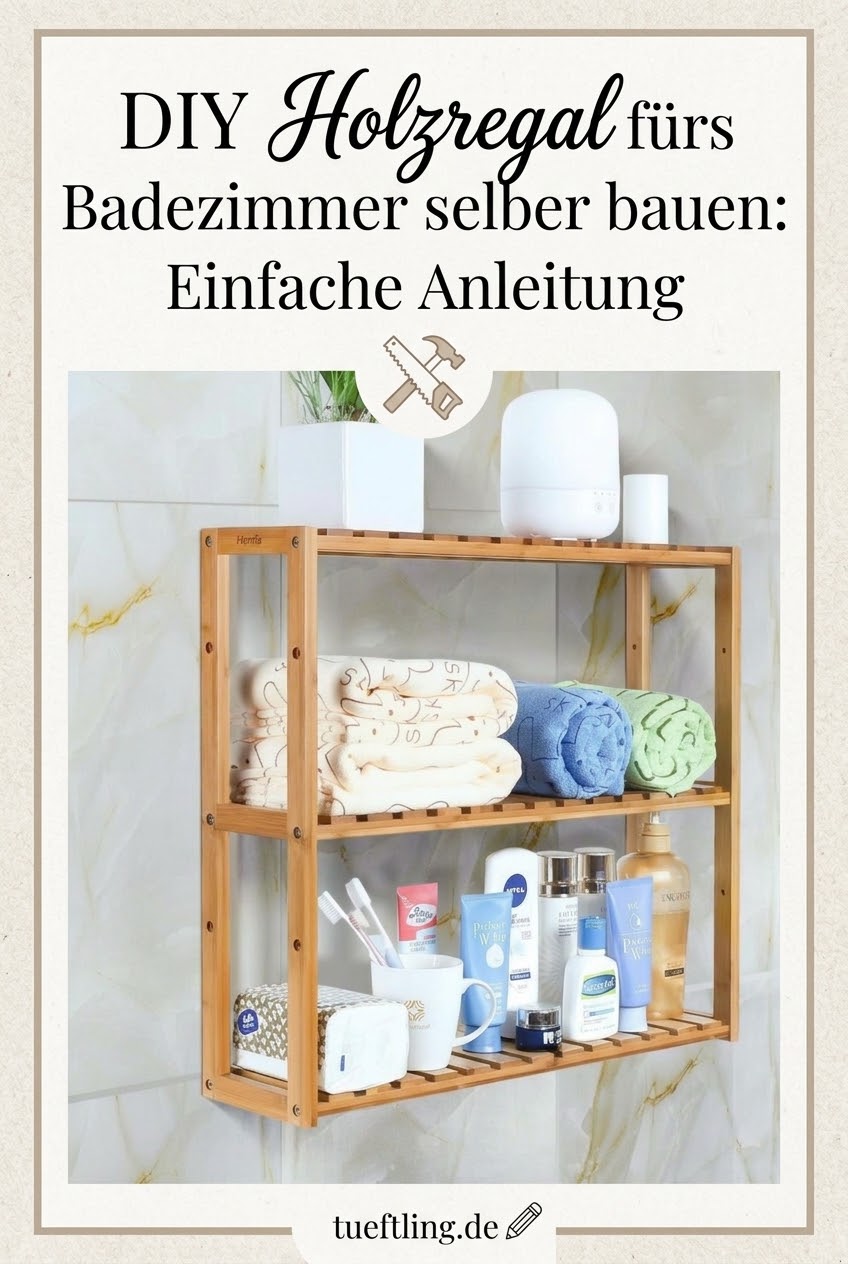 DIY Holzregal fürs Badezimmer selber bauen: Einfache Anleitung
