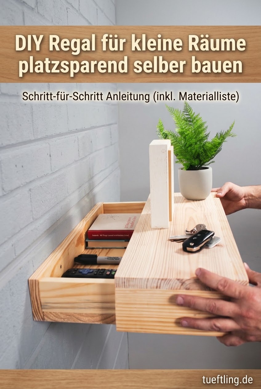 DIY Regal für kleine Räume platzsparend selber bauen