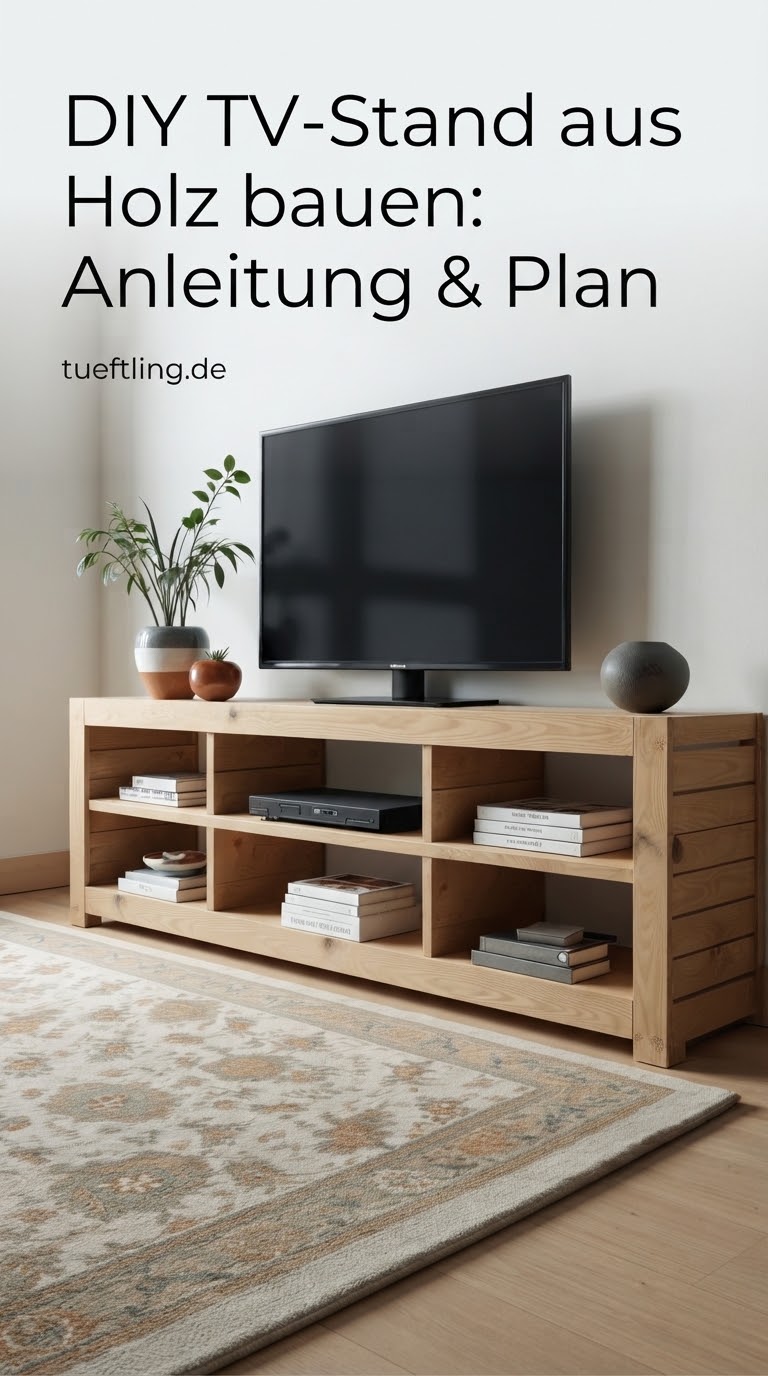 DIY TV-Stand aus Holz bauen: Anleitung & Plan