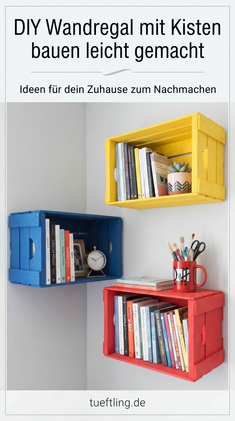 DIY Wandregal mit Kisten bauen leicht gemacht