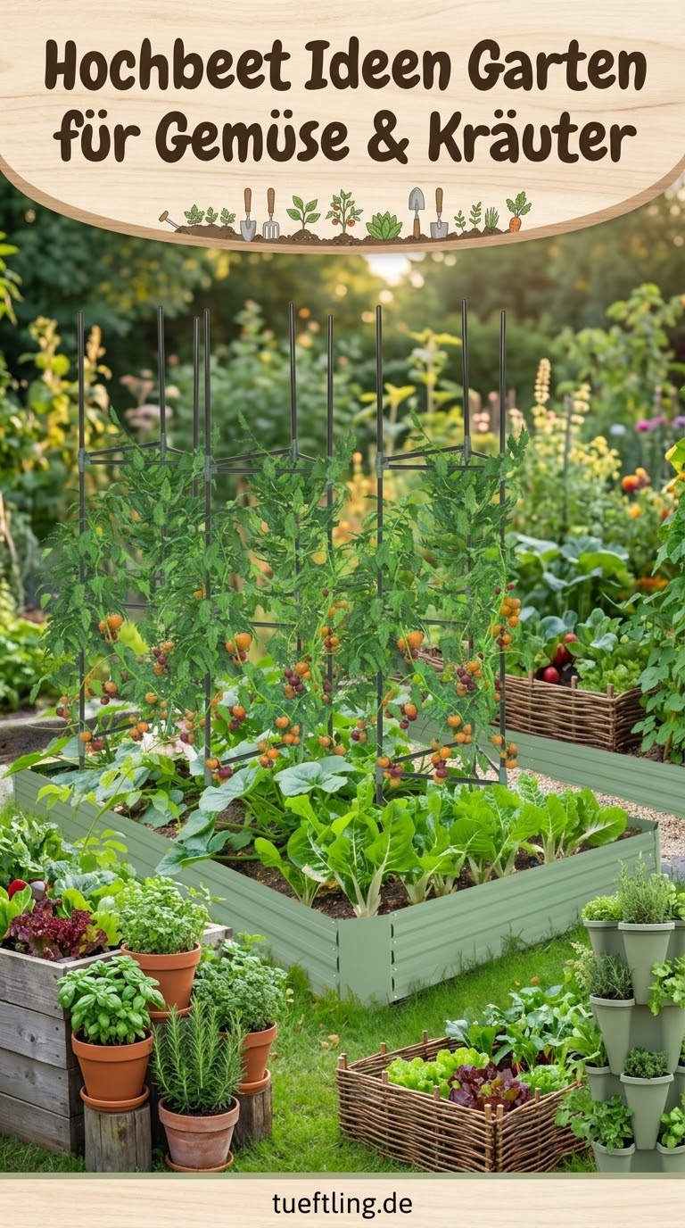 Hochbeet Ideen Garten für Gemüse & Kräuter