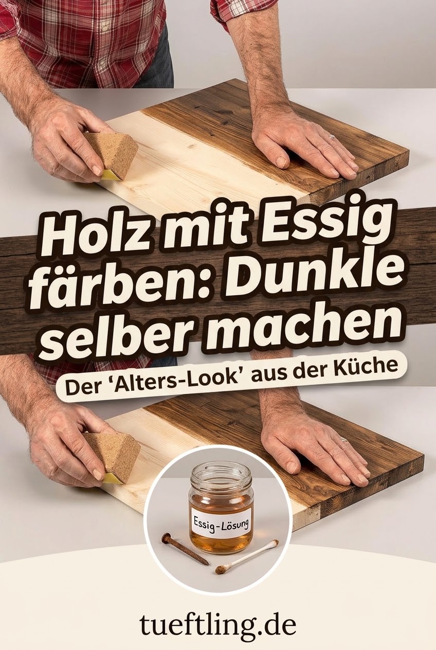 Holz mit Essig färben: Dunkle Töne selber machen