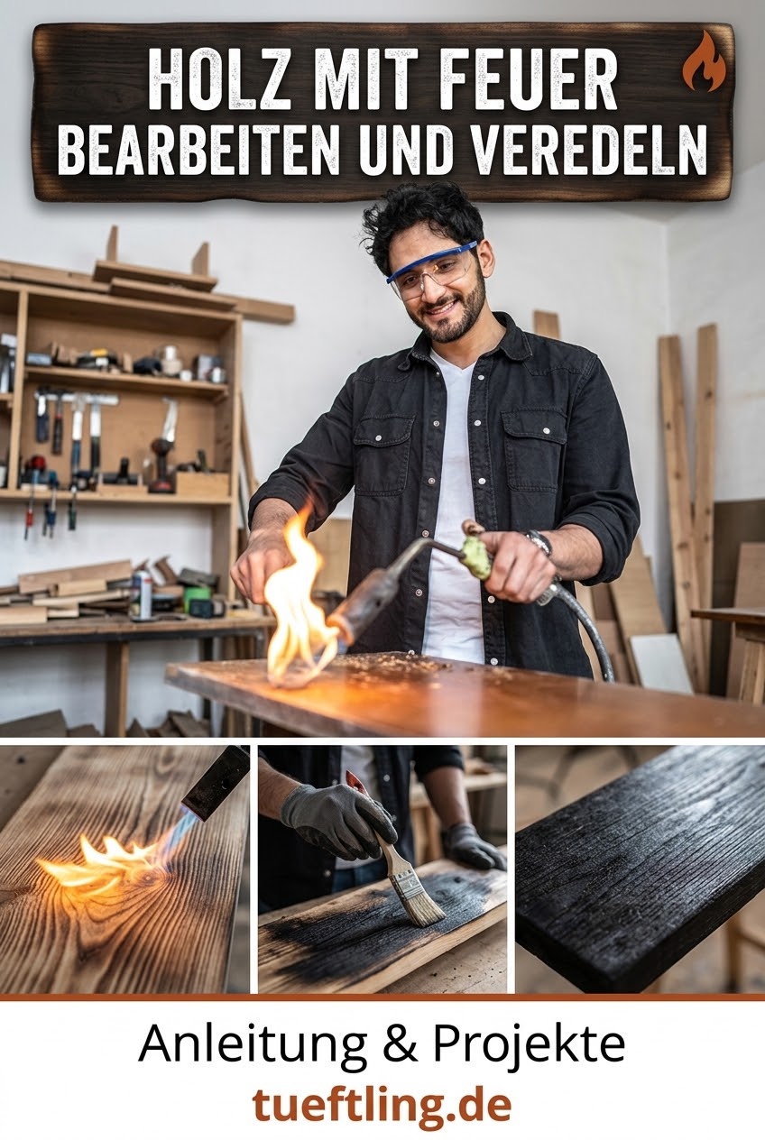 Holz mit Feuer bearbeiten und veredeln