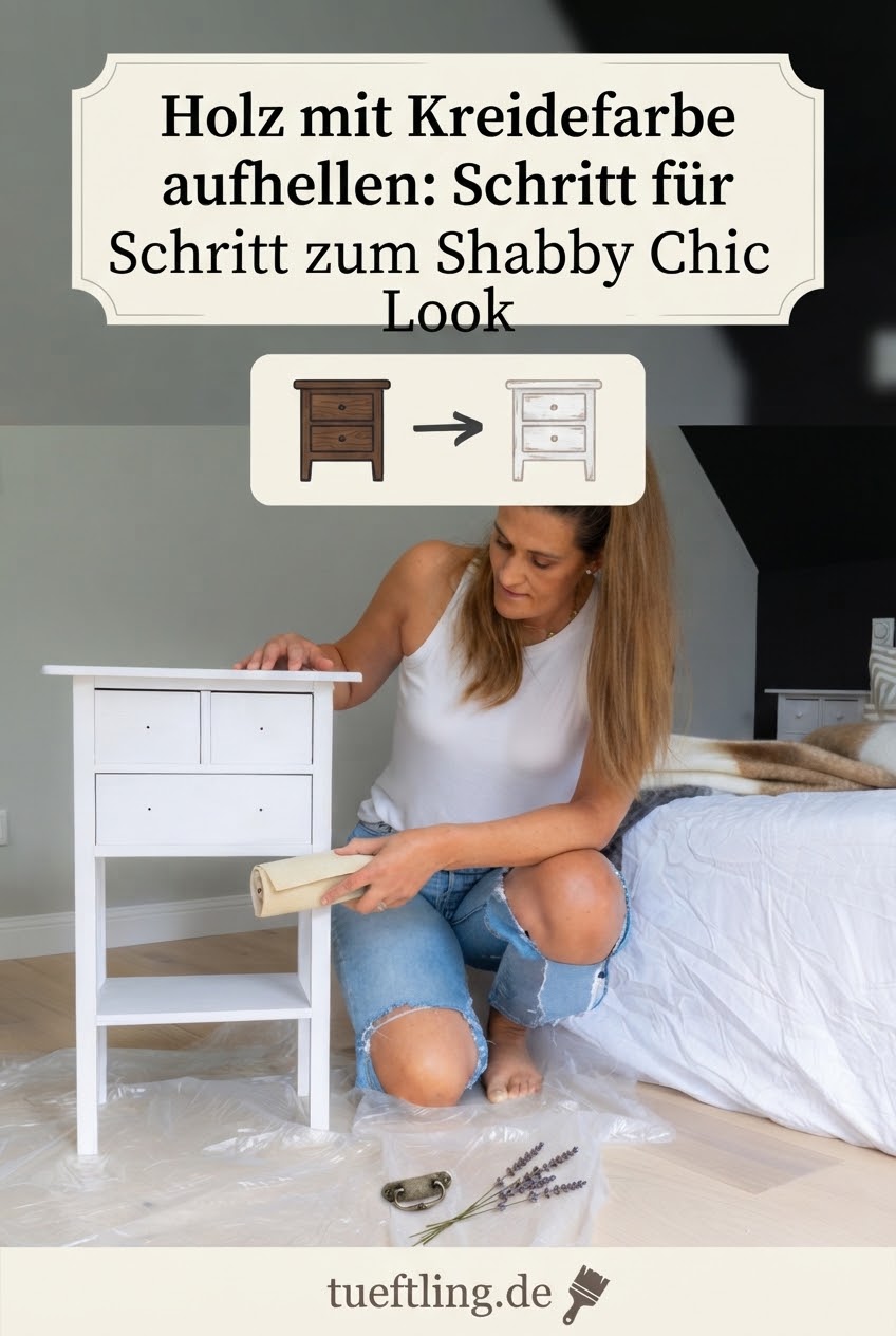 Holz mit Kreidefarbe aufhellen: Schritt für Schritt zum Shabby Chic Look