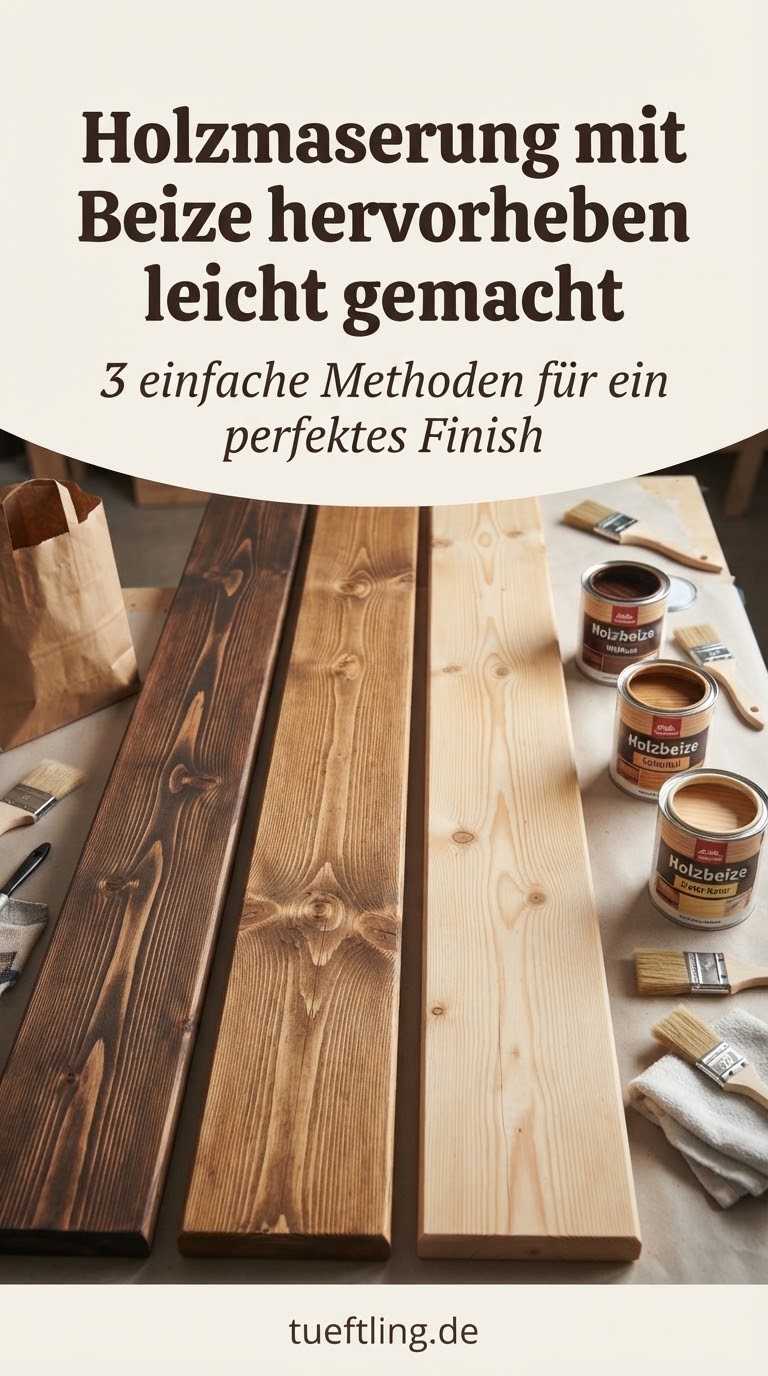 Holzmaserung mit Beize hervorheben leicht gemacht