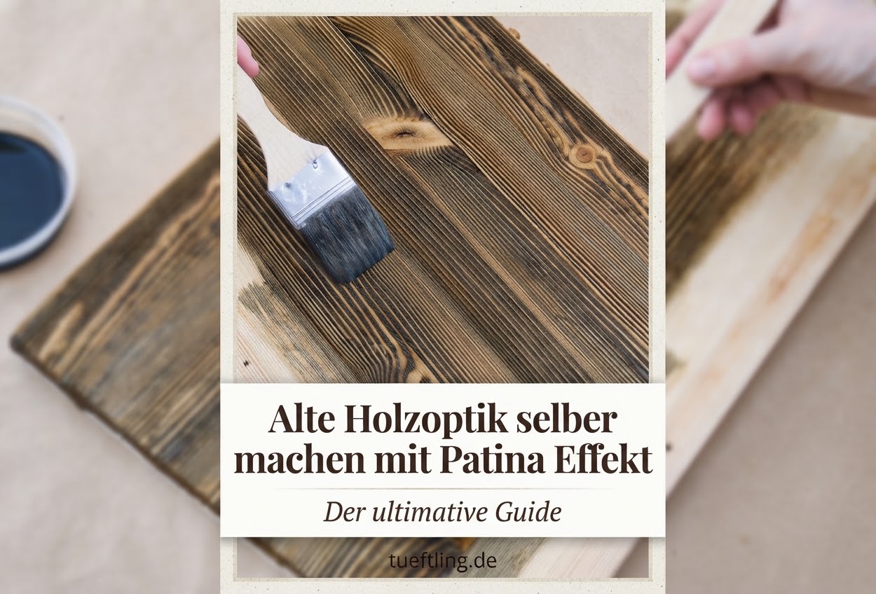 Alte Holzoptik selber machen mit Patina Effekt
