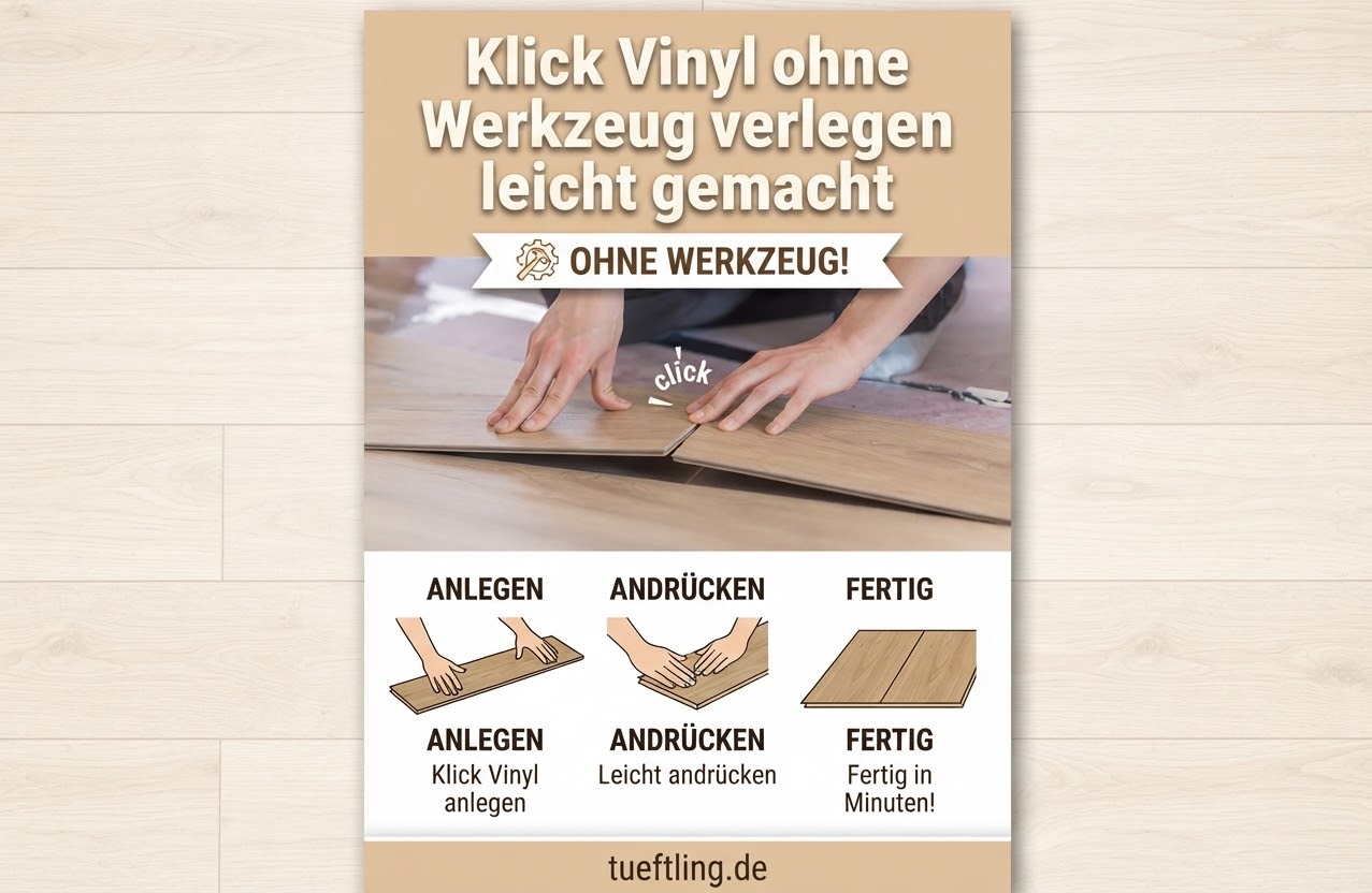 Klick Vinyl ohne Werkzeug verlegen leicht gemacht