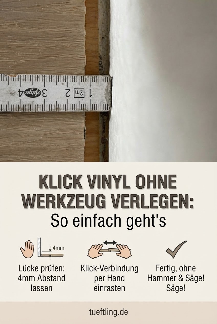 Klick Vinyl ohne Werkzeug verlegen: So einfach geht's