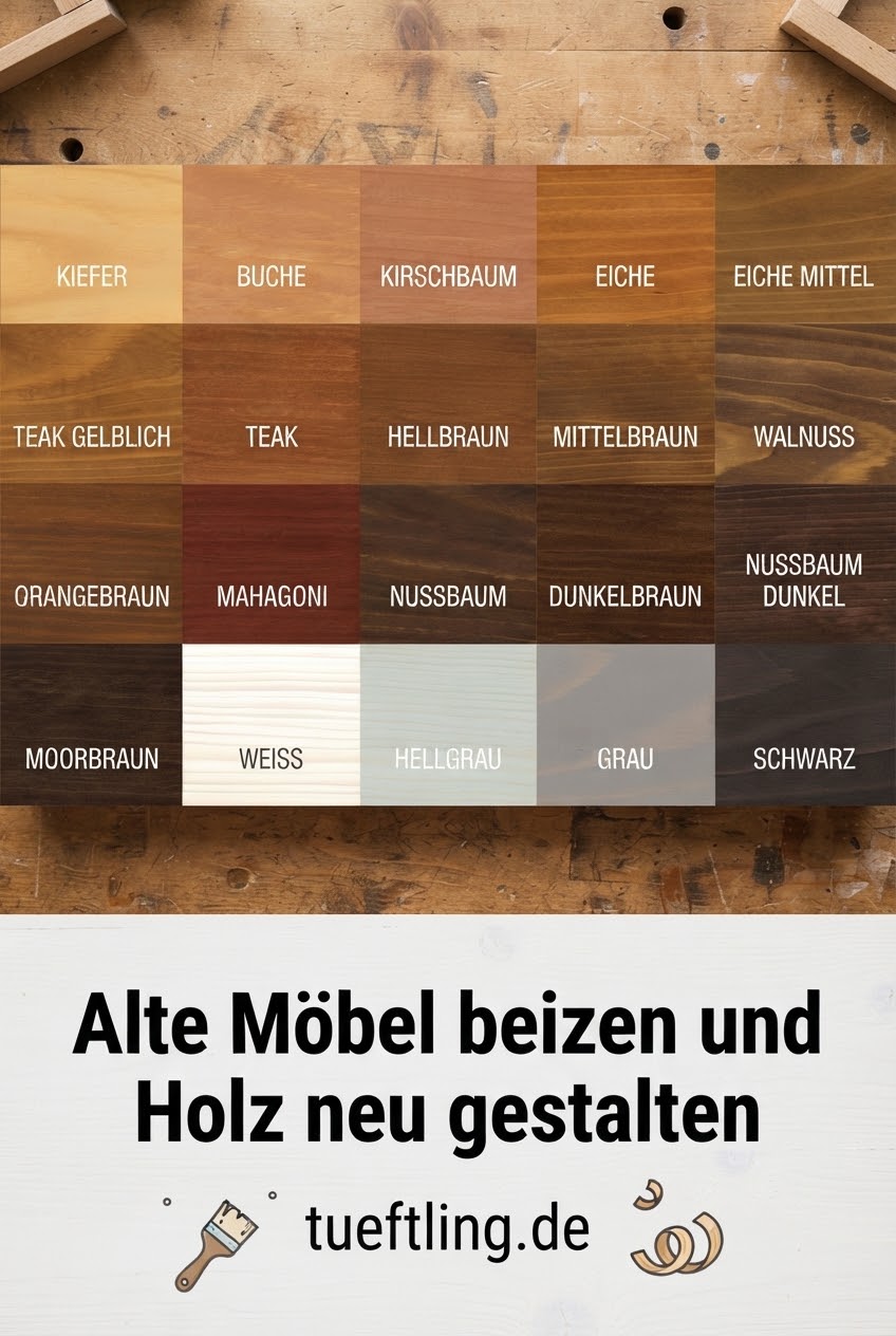 Alte Möbel beizen und Holz neu gestalten