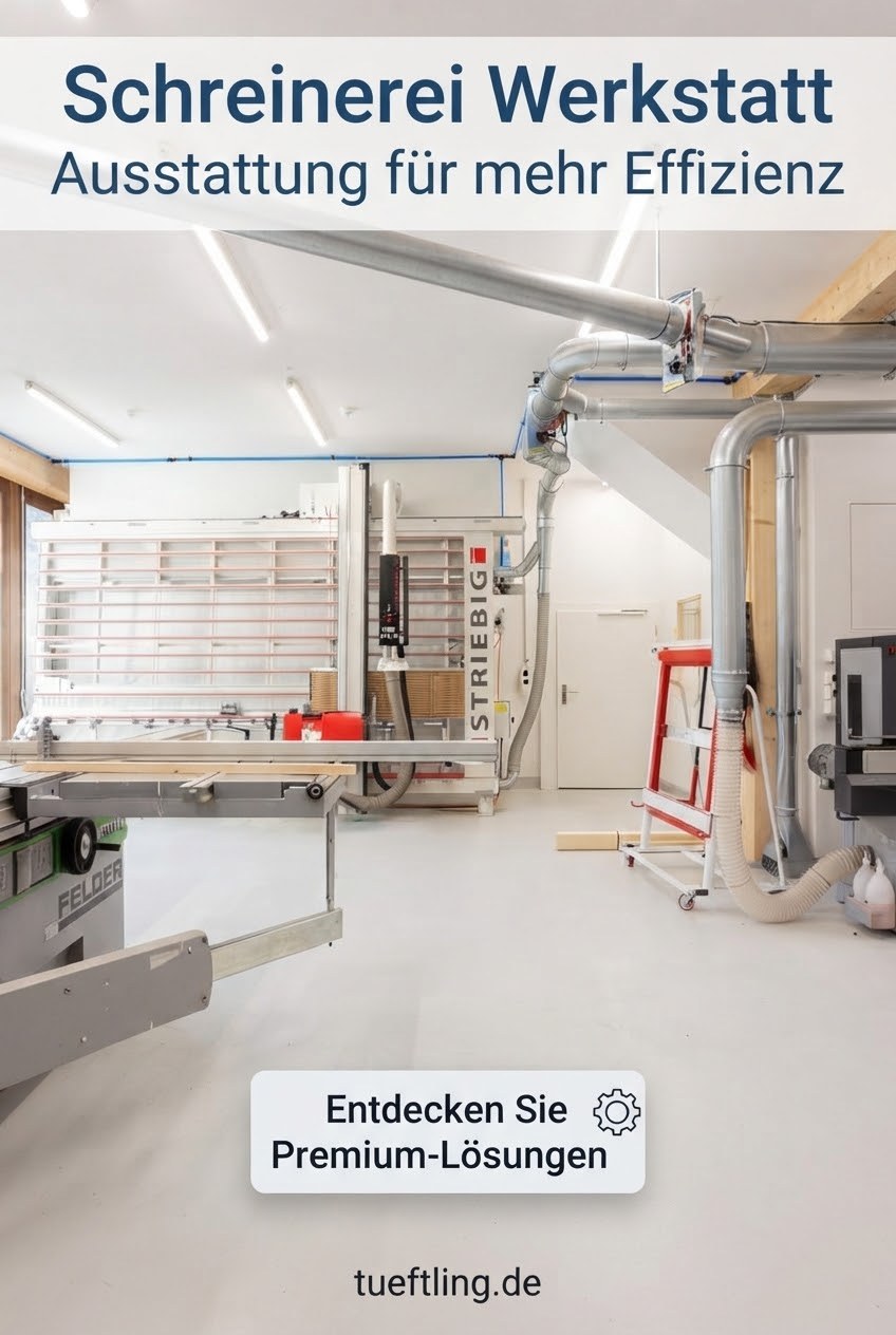 Schreinerei Werkstatt Ausstattung für mehr Effizienz