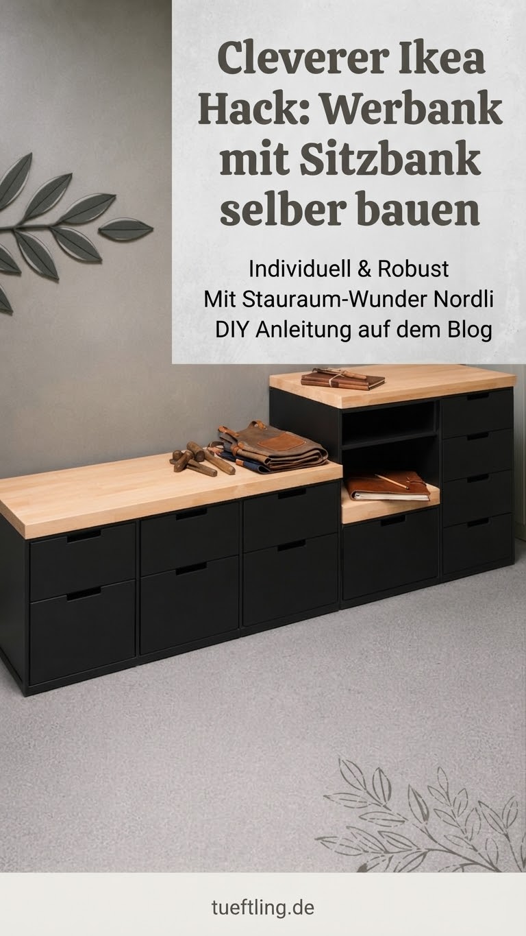 Cleverer Ikea Hack: Werkbank mit Sitzbank selber bauen