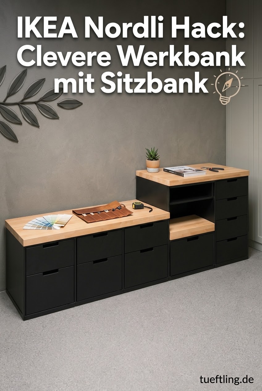 IKEA Nordli Hack: Clevere Werkbank mit Sitzbank