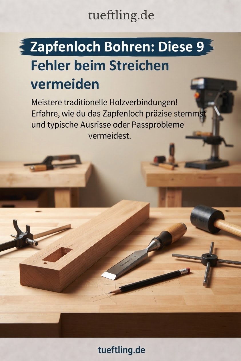 Zapfenloch Bohren: Diese 9 Fehler beim Streichen vermeiden