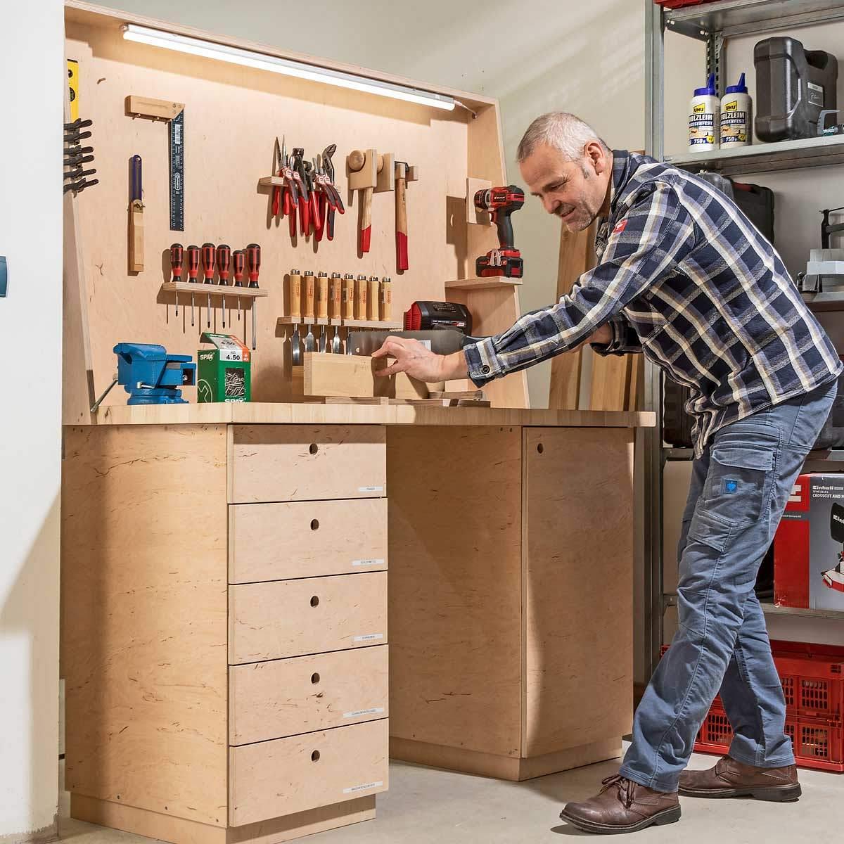 Kleine Werkstatt einrichten Ideen für mehr Platz