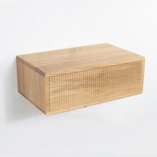 Schwebender Holz Couchtisch Wandmontage