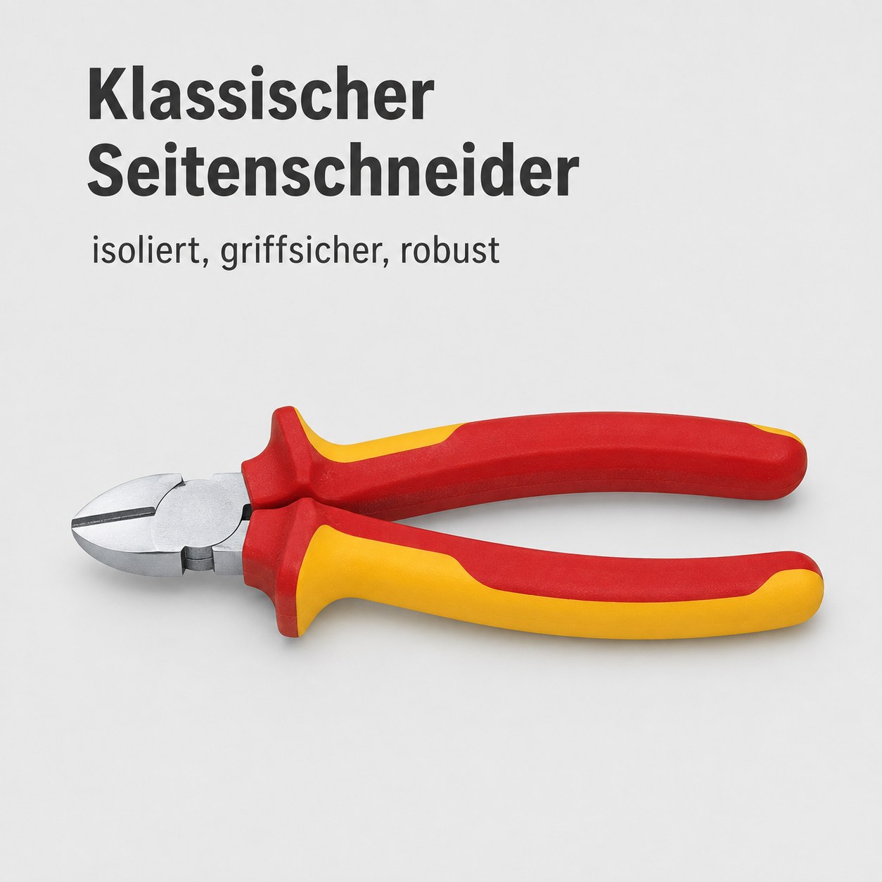 Klassischer isolierter Seitenschneider als robuster Standard für den täglichen Werkstattgebrauch