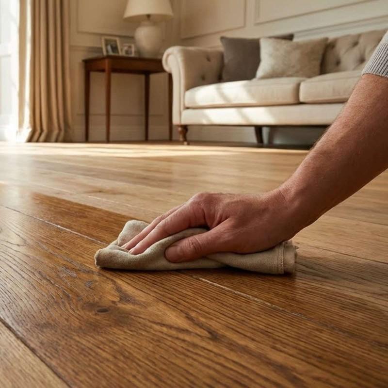 Geölten Holzdielenboden pflegen